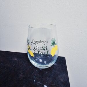 Lemon-Themed Glass Tumbler (Set Of 5)
